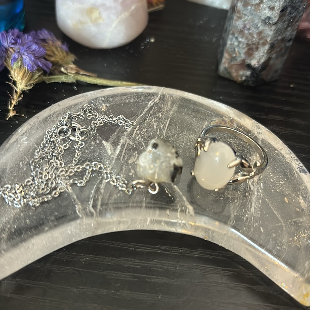 Genuine Moonstone Jewelry Set